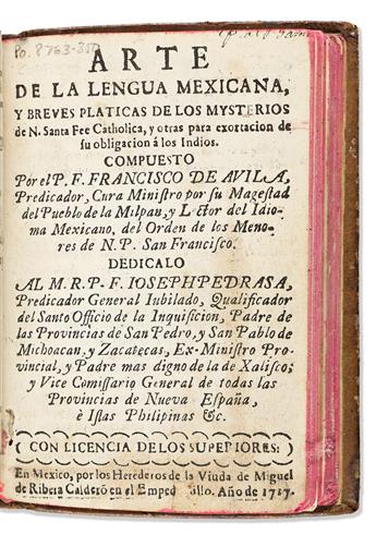 (MEXICAN IMPRINTS--1692.) Three works on Nahuatl bound in one volume.